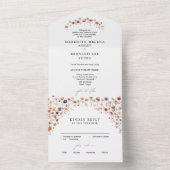 Feierliche farbenfrohe Blumenhochzeit All In One Einladung (Innen Boden)