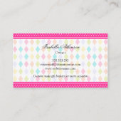 Feierliche farbenfrohe Geschenkkörbe Visitenkarte (Rückseite)