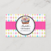 Feierliche farbenfrohe Geschenkkörbe Visitenkarte (Vorderseite)