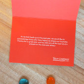 Feierliche farbenfrohe Orange Cyan Company Weihnac Karte