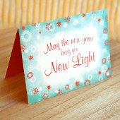 Feierliche farbenfrohe Orange Cyan Company Weihnac Karte