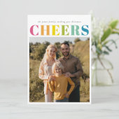 Feierliche Farbenfrohe Weihnachten Vier Foto (Stehend Vorderseite)