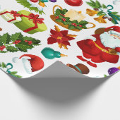 Feierliche farbenfrohe Weihnachtsfeier Geschenkpapier (Ecke)