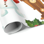 Feierliche farbenfrohe Weihnachtsfeier Geschenkpapier (Rolleneckpunkt)