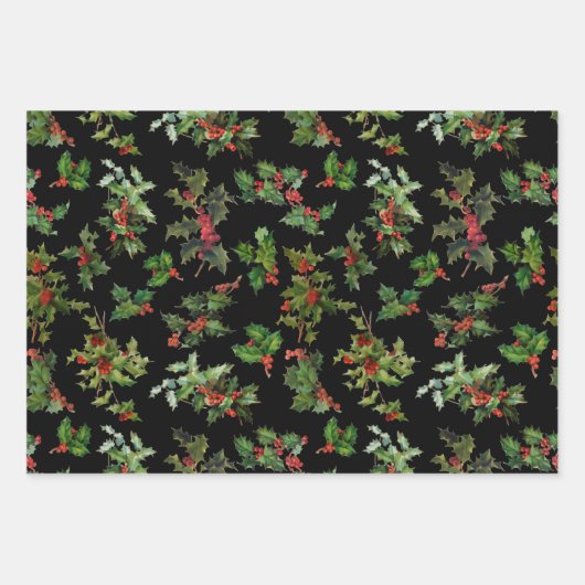 Feierliche farbenfrohe Weihnachtsfeier und Kariert Geschenkpapier Set (Vorderseite 3)