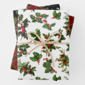 Feierliche farbenfrohe Weihnachtsfeier und Kariert Geschenkpapier Set (Beispiel)