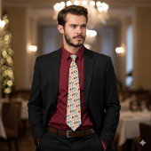 Feierliche Farbenfrohe Weihnachtsgnomen Schneefloc Krawatte