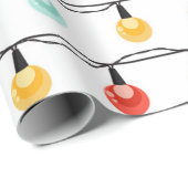 Feierliche farbenfrohe Weihnachtslichtmuster Geschenkpapier (Rolleneckpunkt)