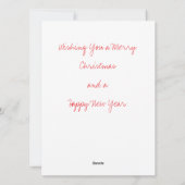 Feierliche farbenfrohe Weihnachtsschmuck Feiertagskarte (Rückseite)