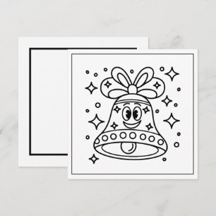 Feierliche Farbfreunde Weihnachtsglocke Feiertagskarte