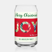 Feierliche farbige Freude an der Welt Frohe Weihna Dosenglas (Rückseite)