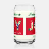 Feierliche farbige Freude an der Welt Frohe Weihna Dosenglas (Links)