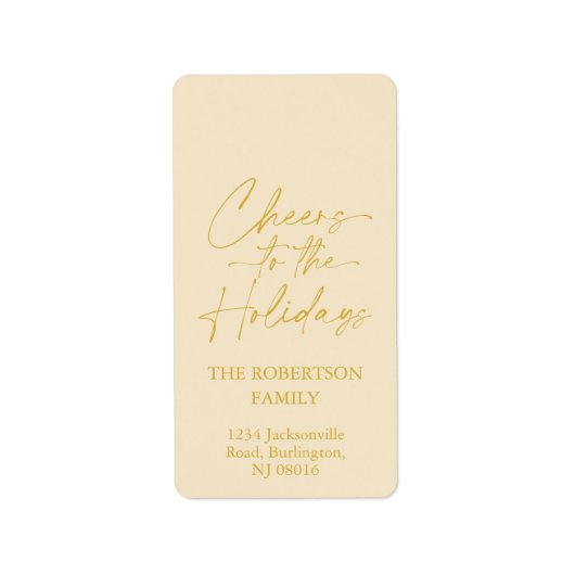 Feierliche Feier Adressaufkleber (Vorne)