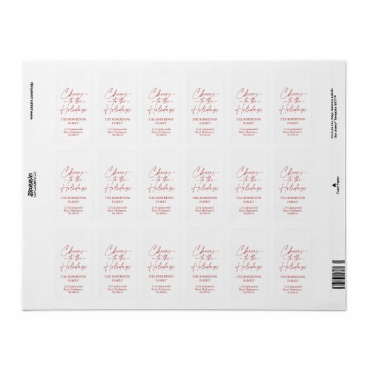 Feierliche Feier Adressaufkleber (Vorne)