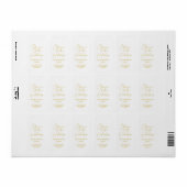 Feierliche Feier Adressaufkleber (Vorne)