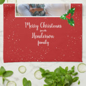 Feierliche Feier Der Weihnachtsmann - Foto - Perso Geschirrtuch (Gefaltet)