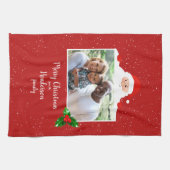 Feierliche Feier Der Weihnachtsmann - Foto - Perso Geschirrtuch (Horizontal)