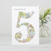 Feierliche Feier des 5. Einladung (Stehend Vorderseite)