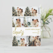 Feierliche Feier | Elegante Foto Collage Feiertagskarte (Stehend Vorderseite)