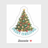 Feierliche Feier: farbenfrohe Weihnachtsaufkleber Aufkleber (Blatt)