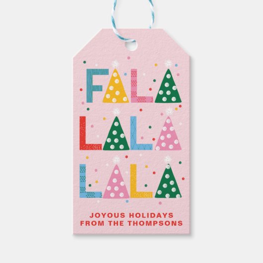Feierliche Feier LA LA Joyous Gift Tag Geschenkanhänger (Vorderseite)