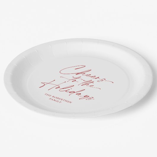 Feierliche Feier Pappteller (Schrägansicht)