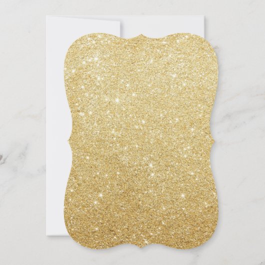 Feierliche Feier zum Jahreswechsel im Glitzer des Einladung (Rückseite)