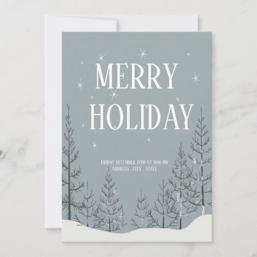 Feierliche Feier zum Merry Holiday Feiertagskarte (Vorderseite)