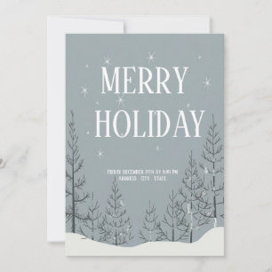 Feierliche Feier zum Merry Holiday Feiertagskarte