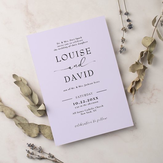 Feierliche Feierliche Hochzeit Einladung