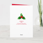 Feierliche Feierlichkeit Santa - Foto - Personalis Karte (Rückseite)
