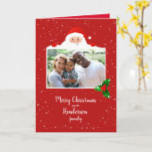Feierliche Feierlichkeit Santa - Foto - Personalis Karte (Gelbe Blume)