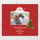 Feierliche Feierlichkeit Santa - Foto - Personalis Schaumweinetikett (Einzelnes Label)
