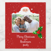 Feierliche Feierlichkeit Santa - Foto - Personalis Weinetikett (Einzelnes Label)