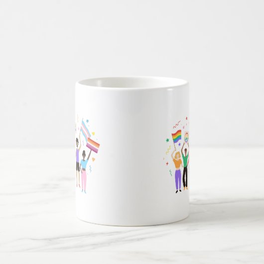 Feierliche Feierlichkeiten mit Zeichen im Monat Kaffeetasse (Mittel)