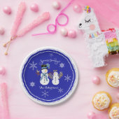 Feierliche Feierlichkeiten Snowmen Snowflake aus d Pappteller (Party)