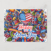 Feierliche Feierlichkeiten zum Festtag der Arbeit Postkarte (Vorderseite)