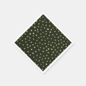 Feierliche Feierlichkeiten zum Green & Gold Snow Serviette (Ecke)