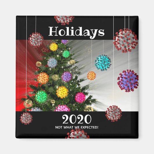 Feierliche Feiertage 2020 Kokosmolekül Magnet (Vorne)