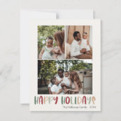 Feierliche Feiertage 3 Foto Feiertagskarte (Vorderseite)