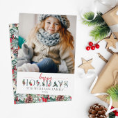 Feierliche Feiertage Blumengrüße Karte