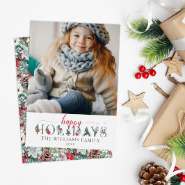 Feierliche Feiertage Blumengrüße Karte