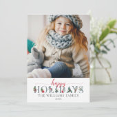 Feierliche Feiertage Blumengrüße Karte (Stehend Vorderseite)