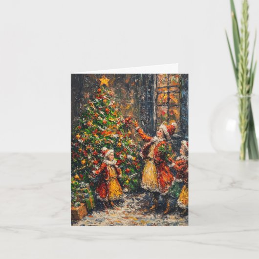 Feierliche Feiertage Cheer" Feiertagskarte (Vorderseite)