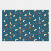 Feierliche Feiertage Cowboy Rodeo Muster Geschenkpapier Set (Vorderseite 2)