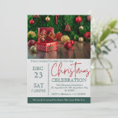 Feierliche Feiertage Einladung (Stehend Vorderseite)