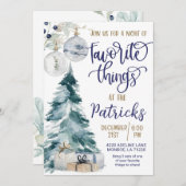 Feierliche Feiertage Einladung zu Lieblingsbeschäf (Vorne/Hinten)