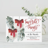 Feierliche Feiertage Einladung zu Lieblingsbeschäf (Stehend Vorderseite)