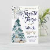 Feierliche Feiertage Einladung zu Lieblingsbeschäf (Stehend Vorderseite)