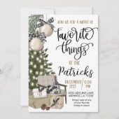 Feierliche Feiertage Einladung zu Lieblingsbeschäf (Vorderseite)